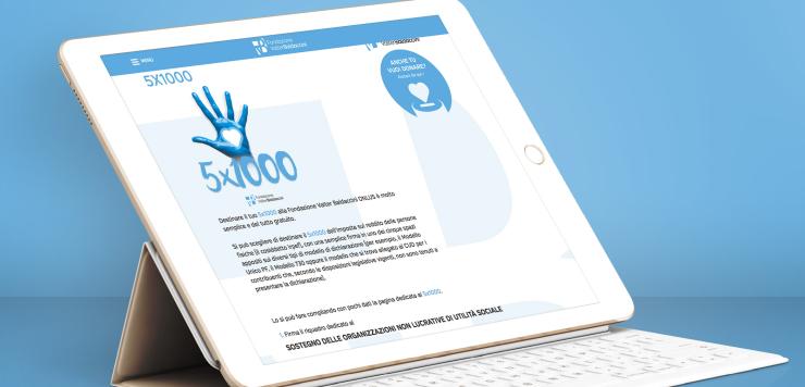 Sito web per Fondazione Valter Baldaccini nella sua versione tablet - copiaincolla