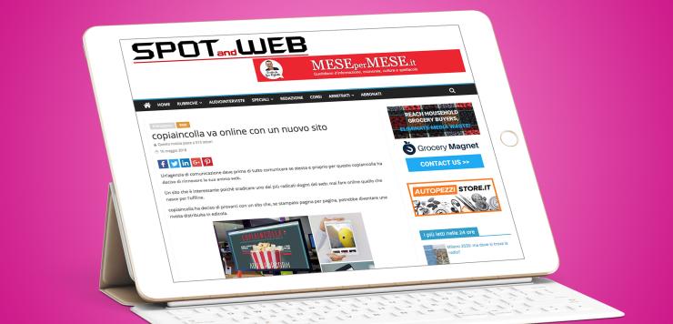 Spot and web scrive del nuovo copiaincolla.com