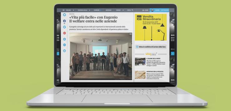 L'articolo del Corriere in cui si parla del progetto Eugenio