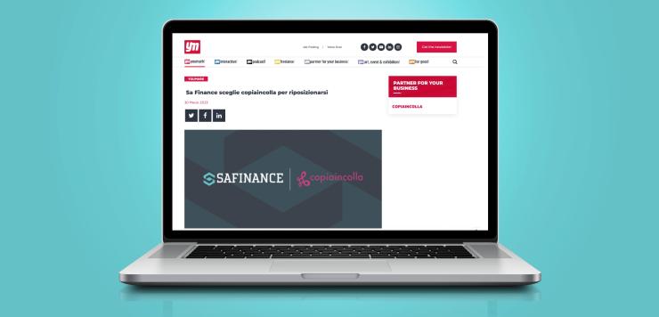 Il brand positioning di SA FINANCE curato dall'agenzia copiaincolla