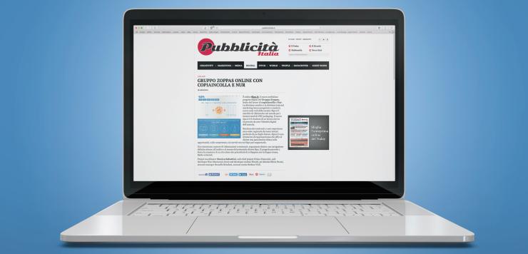 L'articolo di Pubblicità Italia dedicato al debutto del nuovo sito corporate di Sipa (Zoppas Ind.)