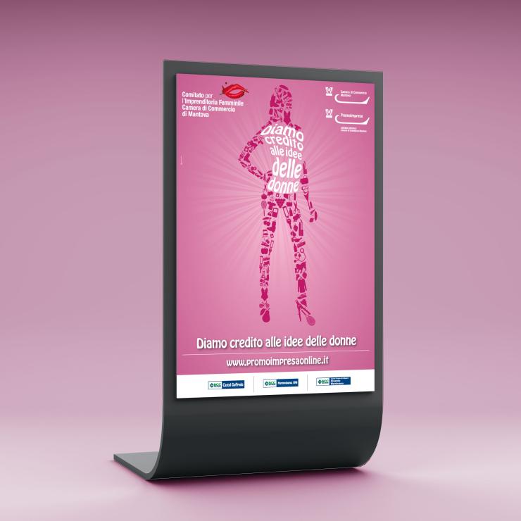 La campagna a sostegno dell'imprenditoria femminile per Camera di commercio Mantova realizzata dall'agenzia di pubblicità e comunicazione copiaincolla - copiaincolla