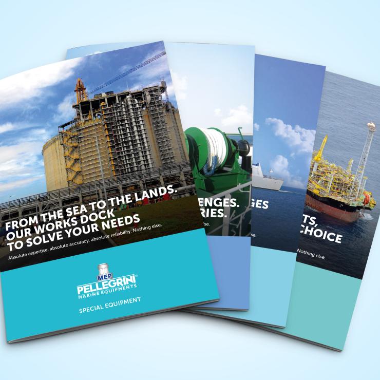 Catalogo creato dall'agenzia di comunicazione e pubblicità copiaincolla per MEP Marine Equipments Pellegrini