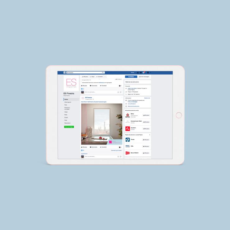 Post Facebook campagna prodotto Zeroframe per fan page di Es Finestra - copiaincolla