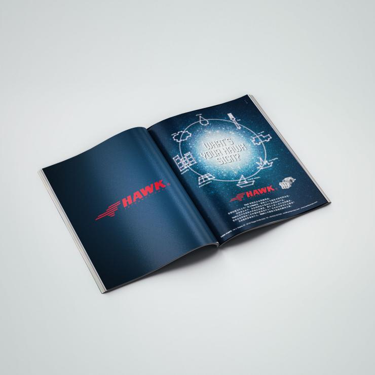 Campagna stampa pubblicitaria per Hawk - copiaincolla