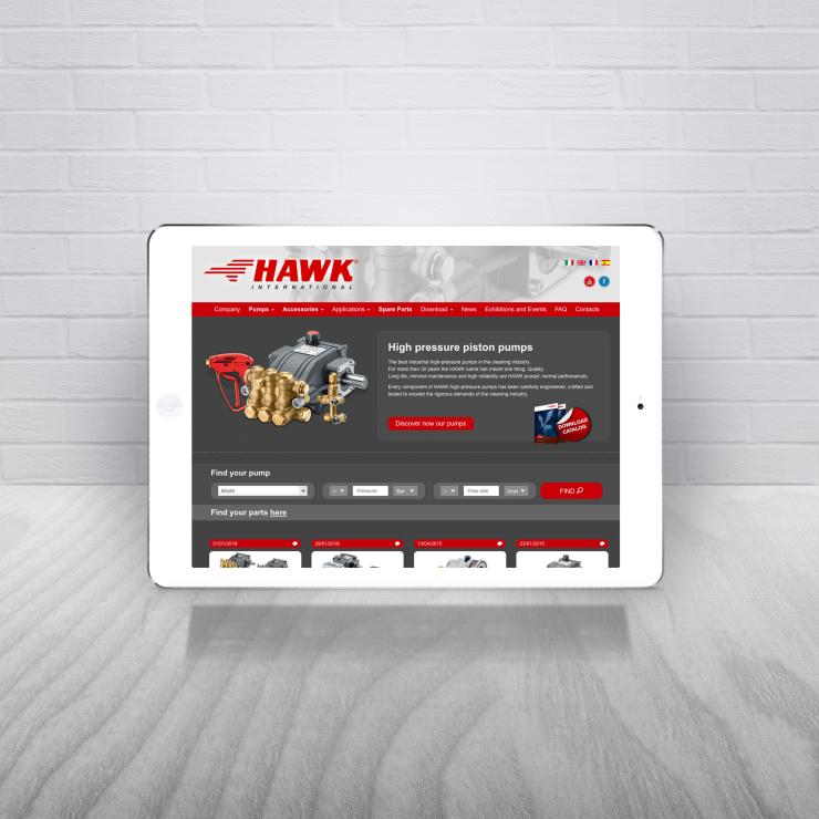 Sito web versione tablet per Hawk - copiaincolla