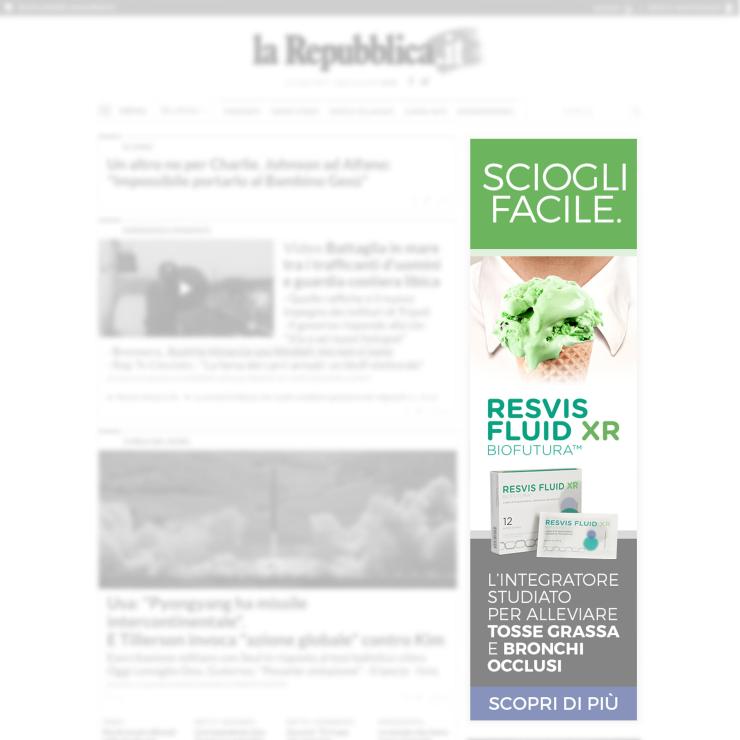 Campagna web Sciogli facile per Resvis Fluid - copiaincolla