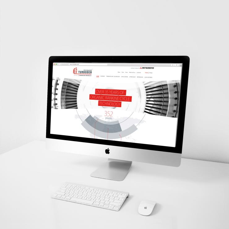 Il sito web di Turboden, progettato e realizzato dall'agenzia - copiaincolla