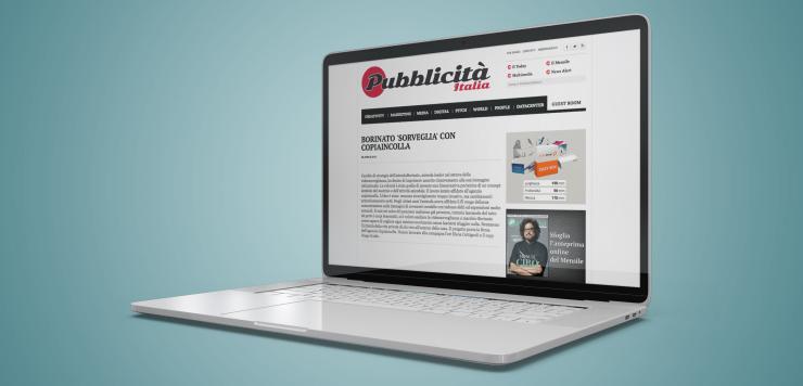 L'articolo di Pubblicità Italia che descrive la novità nella comunicazione della campagna Borinato