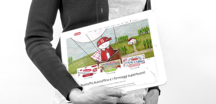 Una pagina del sito realizzato per Bustaffa.