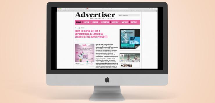L'articolo di Advertiser su copiaincolla e la campagna per Cera di Cupra