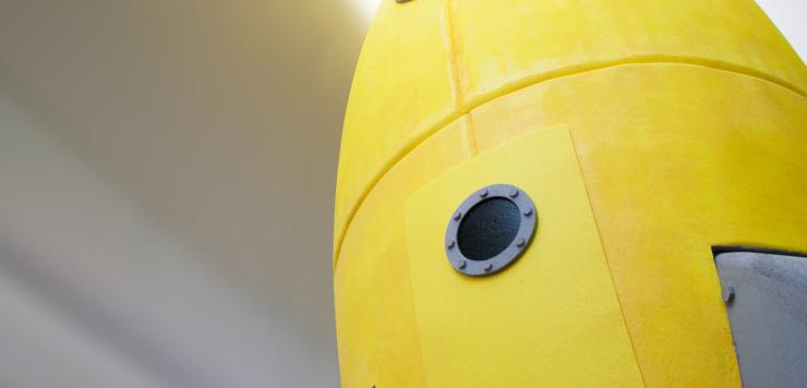 Ebbene sì nell'open space di copiaincolla è presente anche un missile giallo