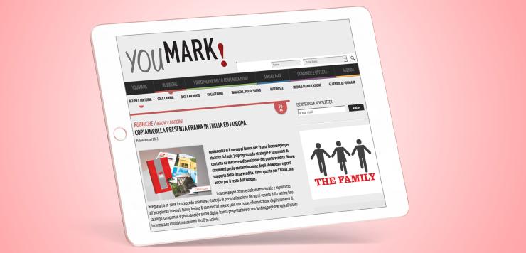 L'articolo di Youmark che racconta la campagna commerciale Italia e Europa di copiaincolla per Frama