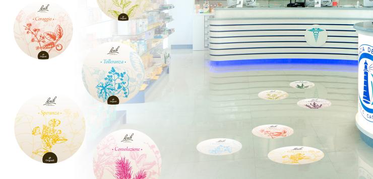 L'allestimento in store per comunicare i Fiori di Bach