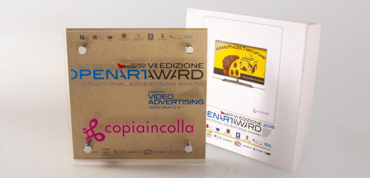 Il premio vinto a OpenArtAward
