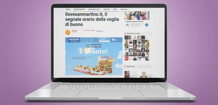L'articolo di comunitazione sul sito web progettato da copiaincolla per San Martino