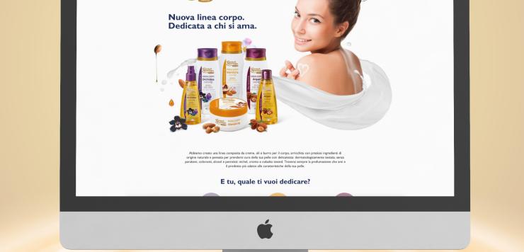Il sito web realizzato per i prodotti skin care di Spuma di Sciampagna - copiaincolla