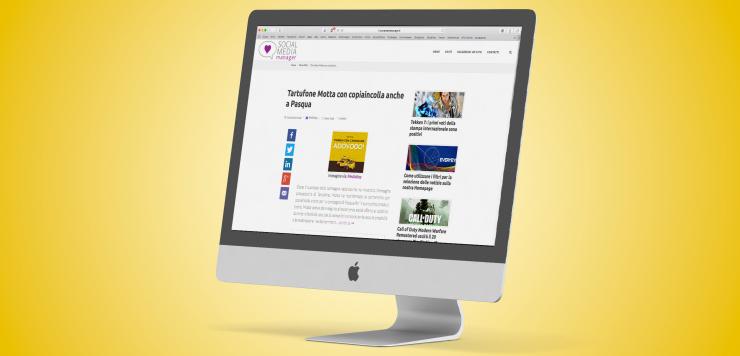 L'articolo a proposito di copiaincolla e la campagna pasquale per Tartufone uscito su Social Media Manager