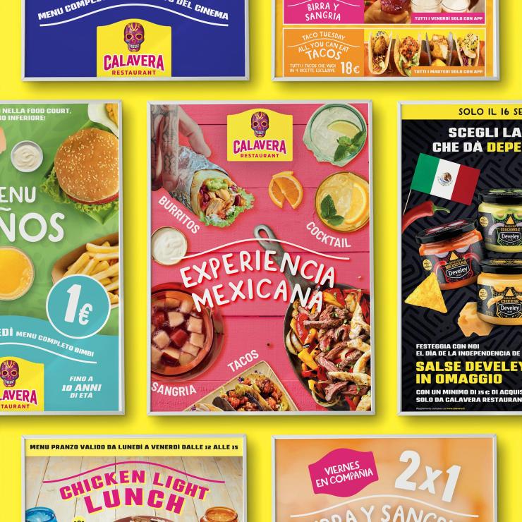 I menù progettati per i ristoranti Calavera - copiaincolla