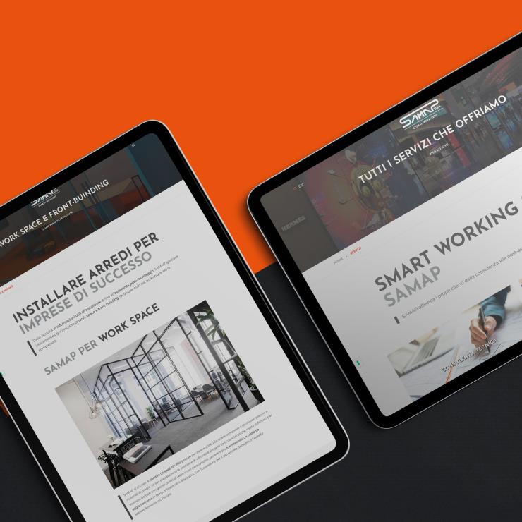 Il sito web progettato per SAMAP - copiaincolla