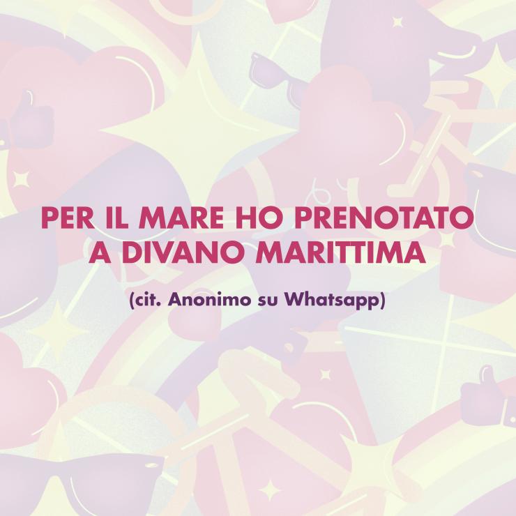 In tempi di Corona virus, c'è anche Divano Marittima