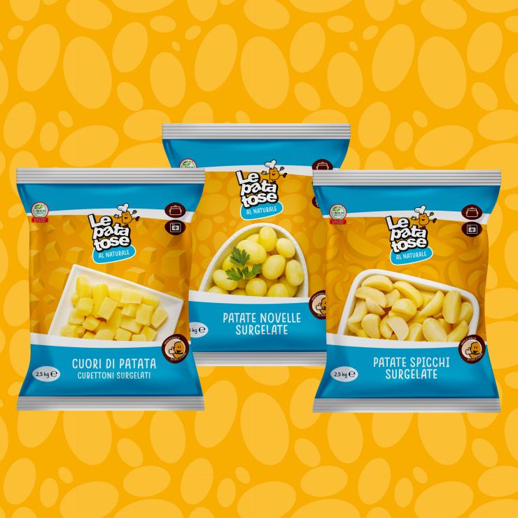 Il packaging food realizzato in agenzia per Le Patatose