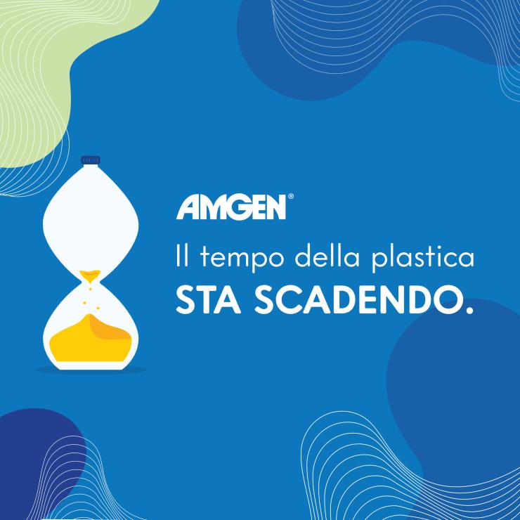Il concept guida della campagna plastic free per Amgen