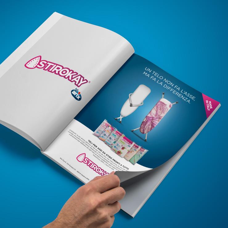 Stirokay ideazione marchio, logotipo e campagna stampa per Arix - copiaincolla