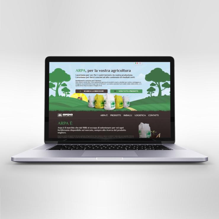 Sito web per Arpa fertilizzanti in versione desktop - copiaincolla