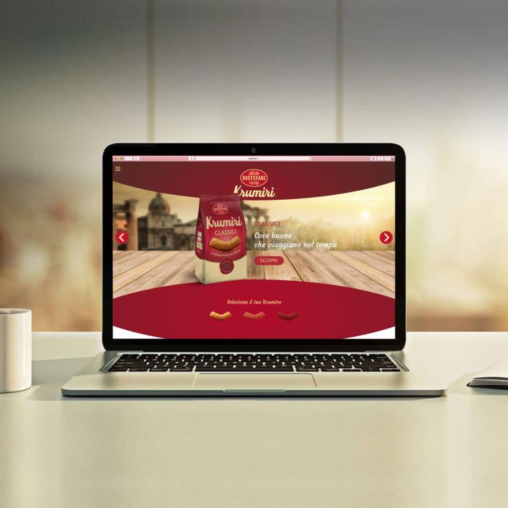 Il sito web realizzato per Bistefani, storico marchio dolciario italiano