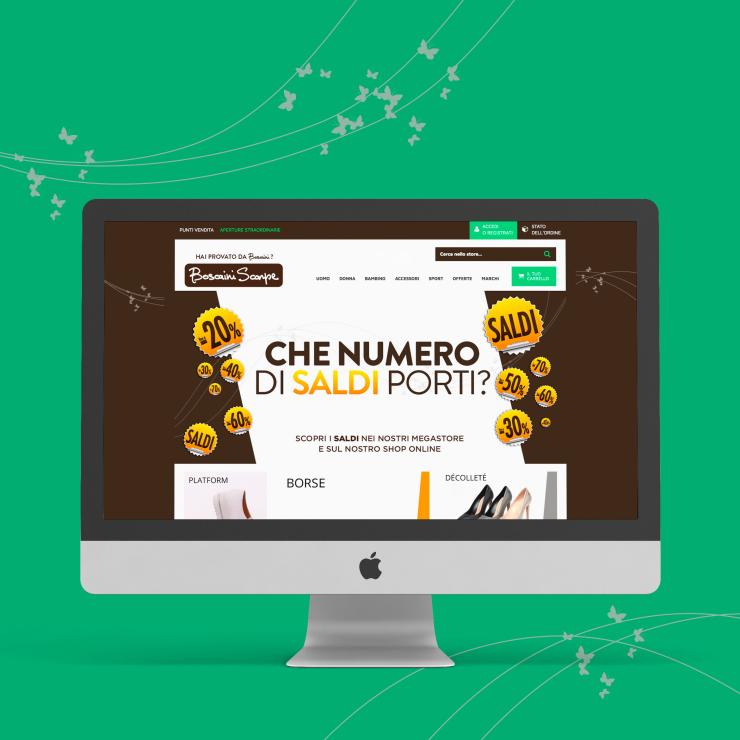 Banner saldi per e-commerce Boscaini scarpe - copiaincolla