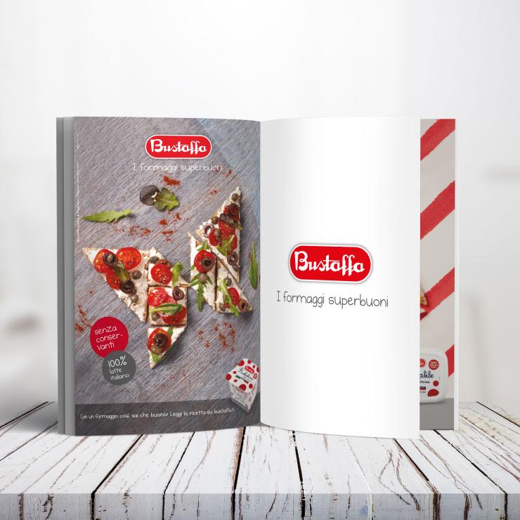 Campagna stampa food creativa per formaggi Bustaffa - copiaincolla