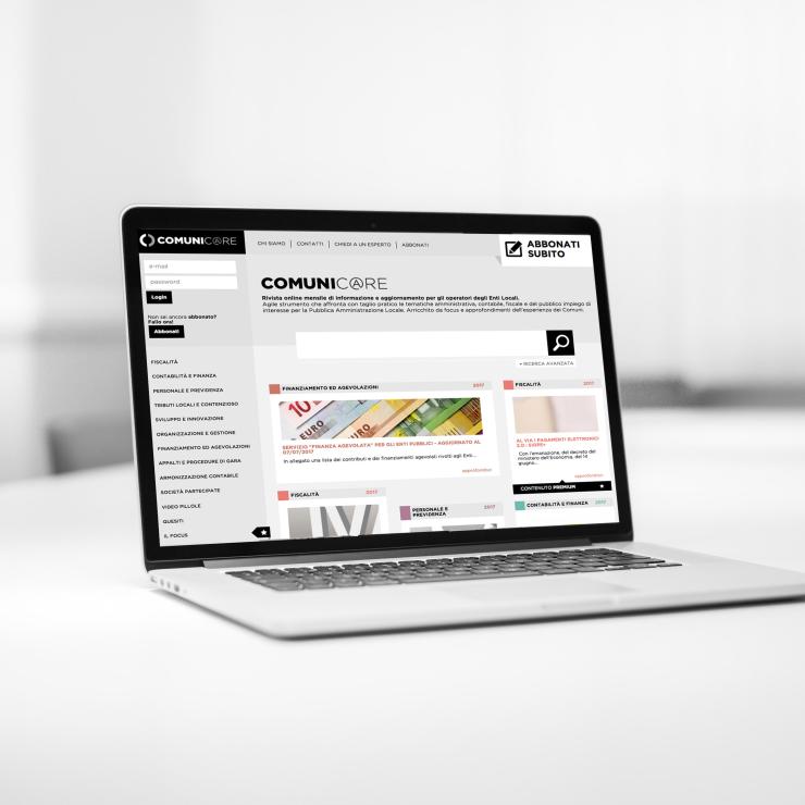 Il sito web magazine Comunic@re realizzato dal reparto web e graphic dell'agenzia digital copiaincolla per la PA italiana - copiaincolla