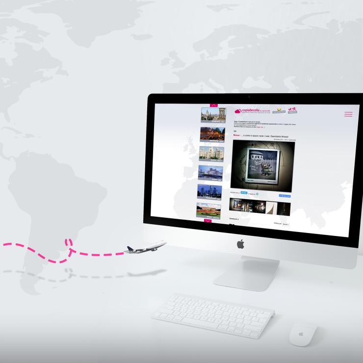 Il sito web realizzato da copiaincolla per il progetto copiadecolla