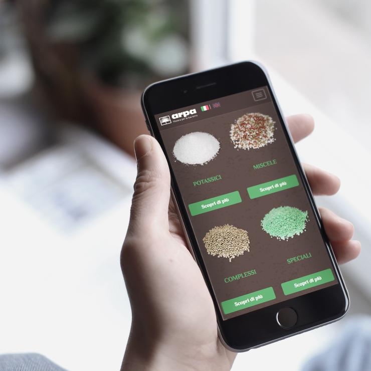 Il sito web sviluppato da copiaincolla per i fertilizzanti Arpa