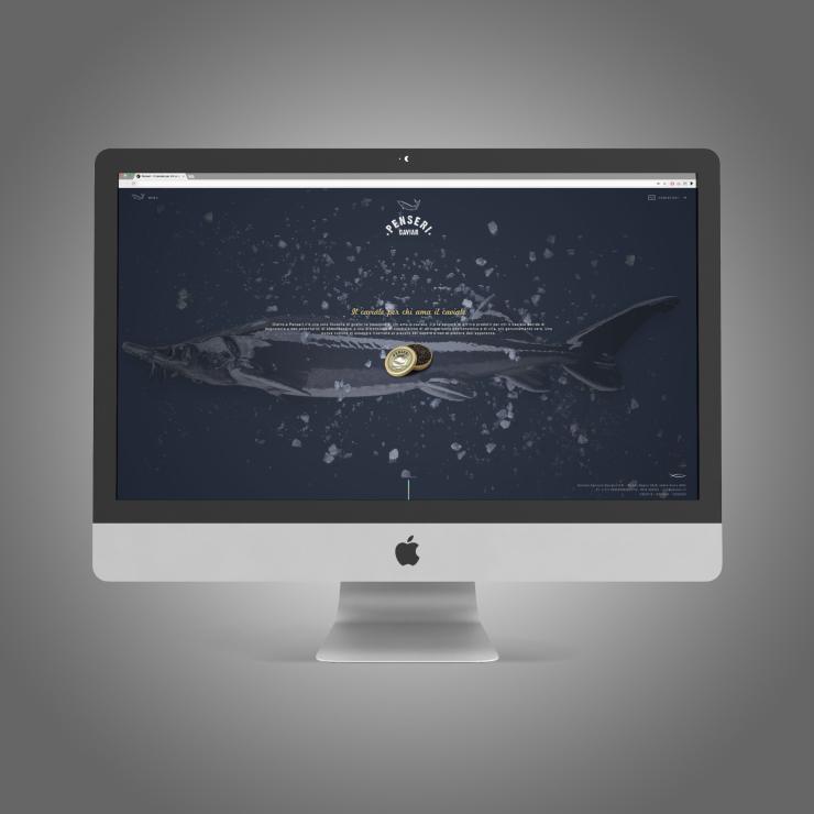 Il sito web progettato da copiaincolla per il caviale Penseri