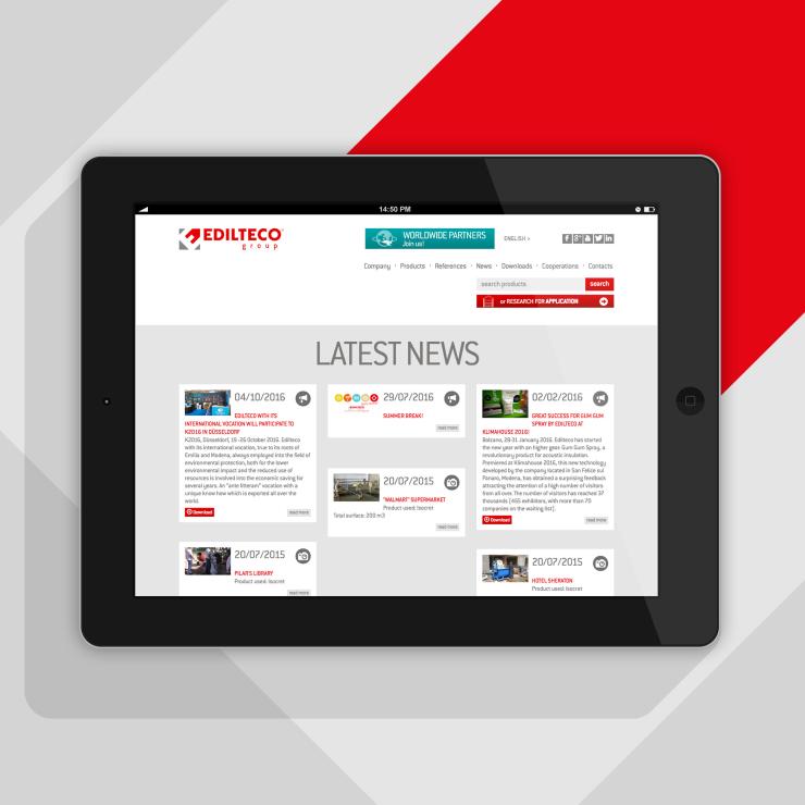 Sito web su Ipad device per Edilteco - copiaincolla