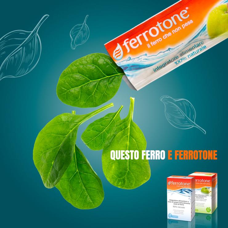 Un post facebook creato per integratore ferrotone