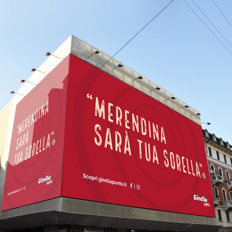 Affissione creativa per il food cult irella Motta