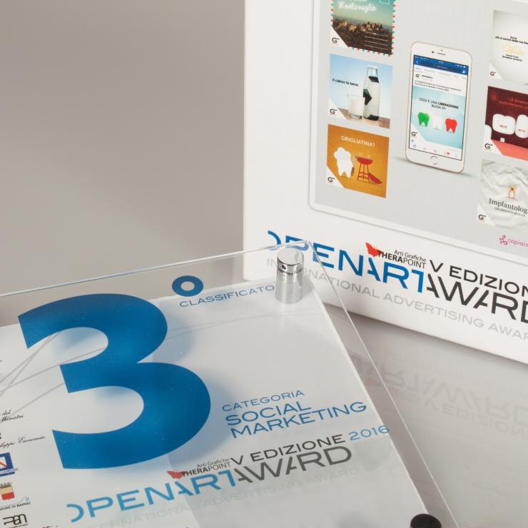 Premio OpenArtAward 2016 per il social media management della fanpage GM Medica - copiaincolla
