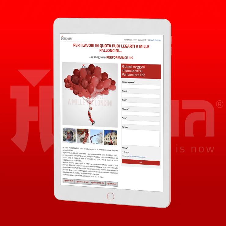 Landing page Hinowa - copiaincolla