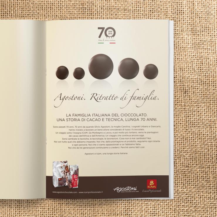 La campagna stampa "ritratto di famiglia" Icam, realizzata in agenzia copiaincolla