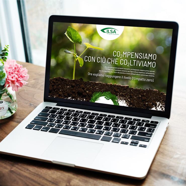 La landing page del progetto di sostenibilità IlsaZero