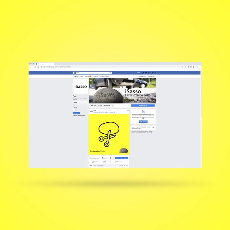 La fanpage e il social media marketing studiati per la campagna iSasso
