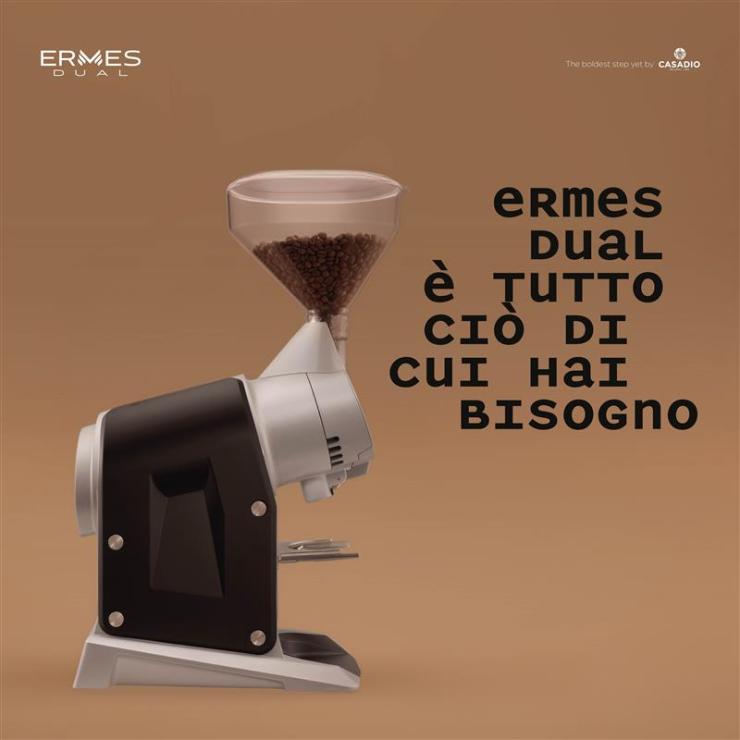 Key-visual per macinacaffè Ermes Dual - copiaincolla