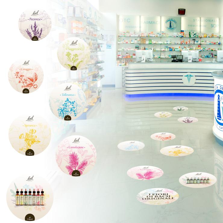 L'allestimento in store per comunicare i Fiori di Bach