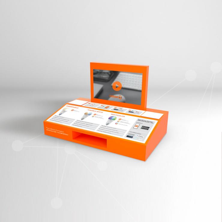 Supporti dedicati alla comunicazione in-store per Osram - copiaincolla
