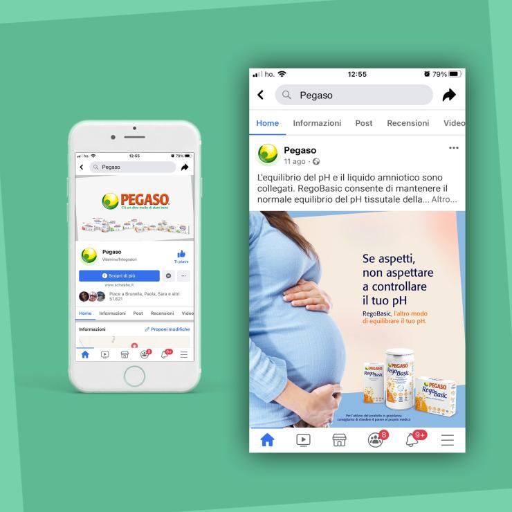 Comunicazione social per Pegaso Schwabe Italia Pharma - copiaincolla