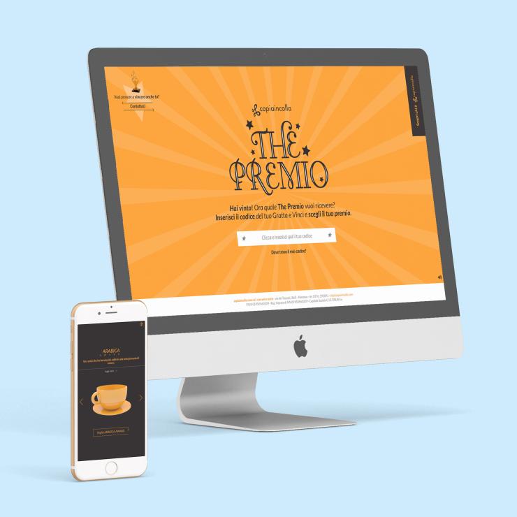 Il sito web realizzato in agenzia per la campagna self promo