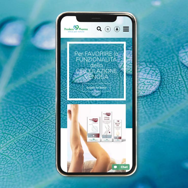 Il sito web realizzato per Prodeco Pharma